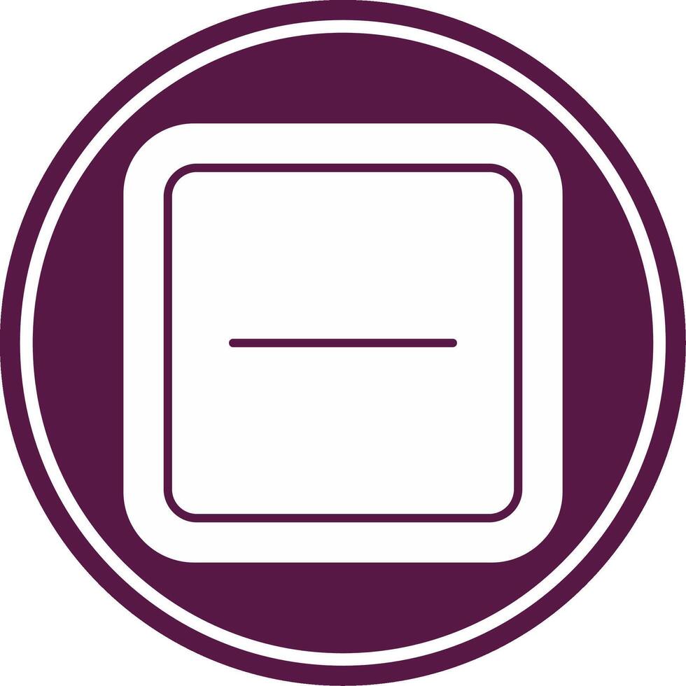 Minus Glyph Circle Icon vector