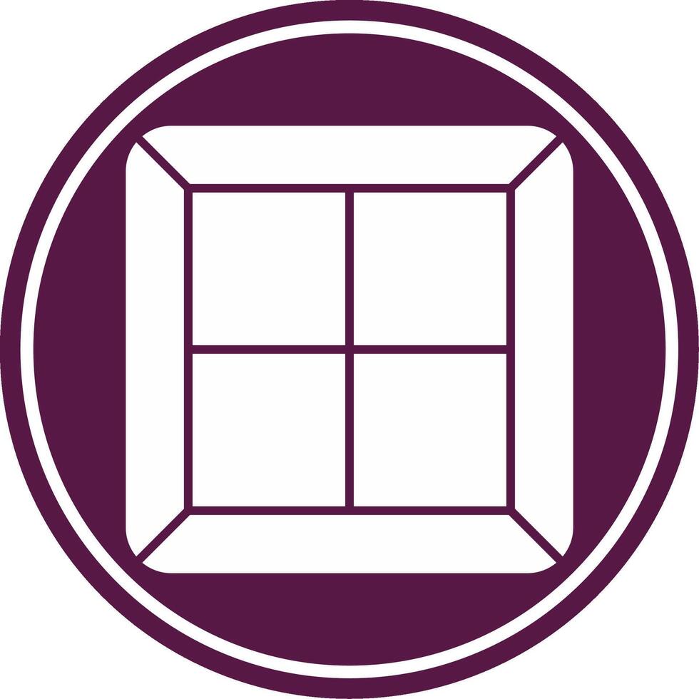 Window Glyph Circle Icon vector