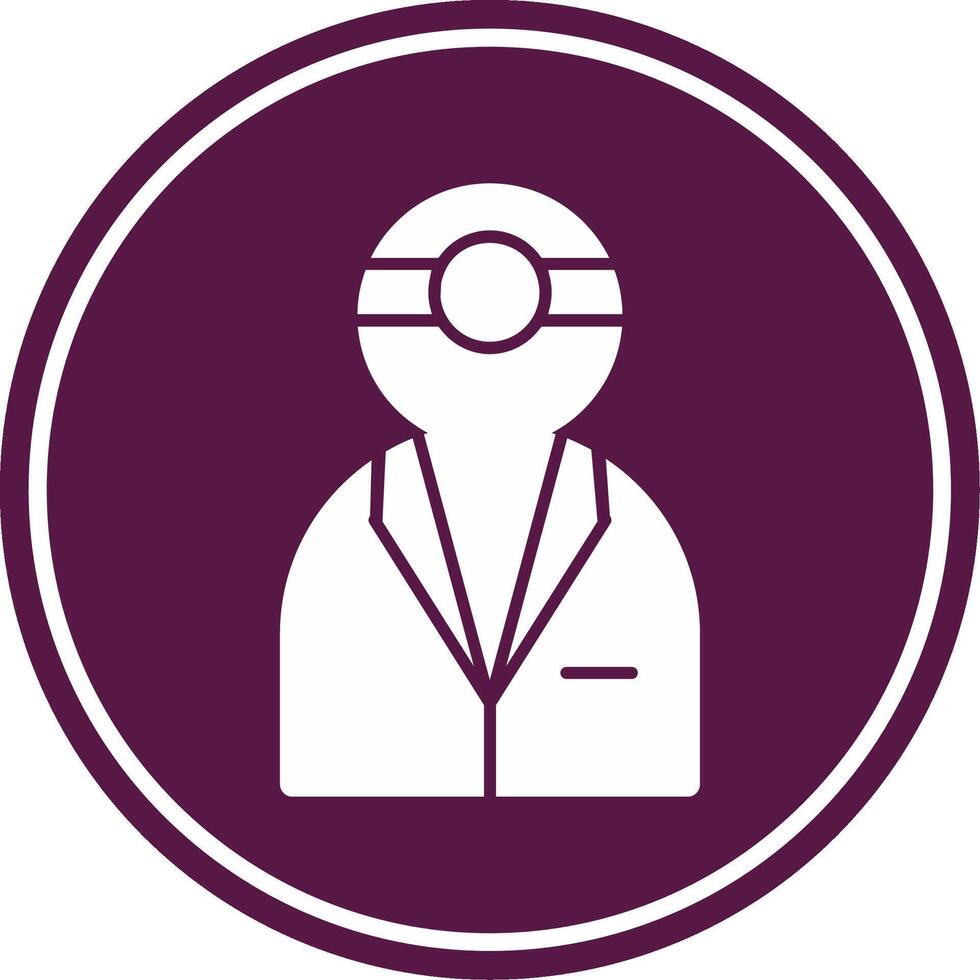 Doctor Glyph Circle Icon vector