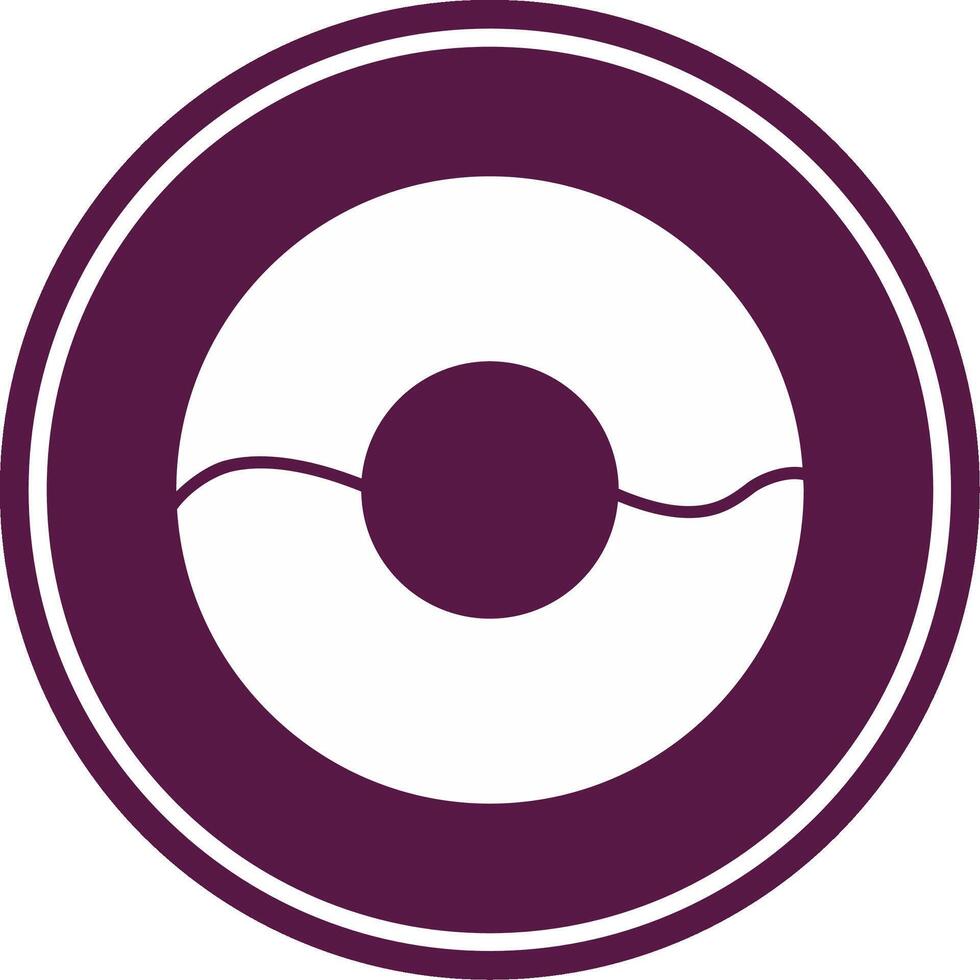 Donut Glyph Circle Icon vector