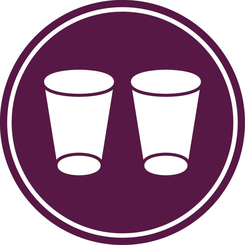 Glasses Glyph Circle Icon vector