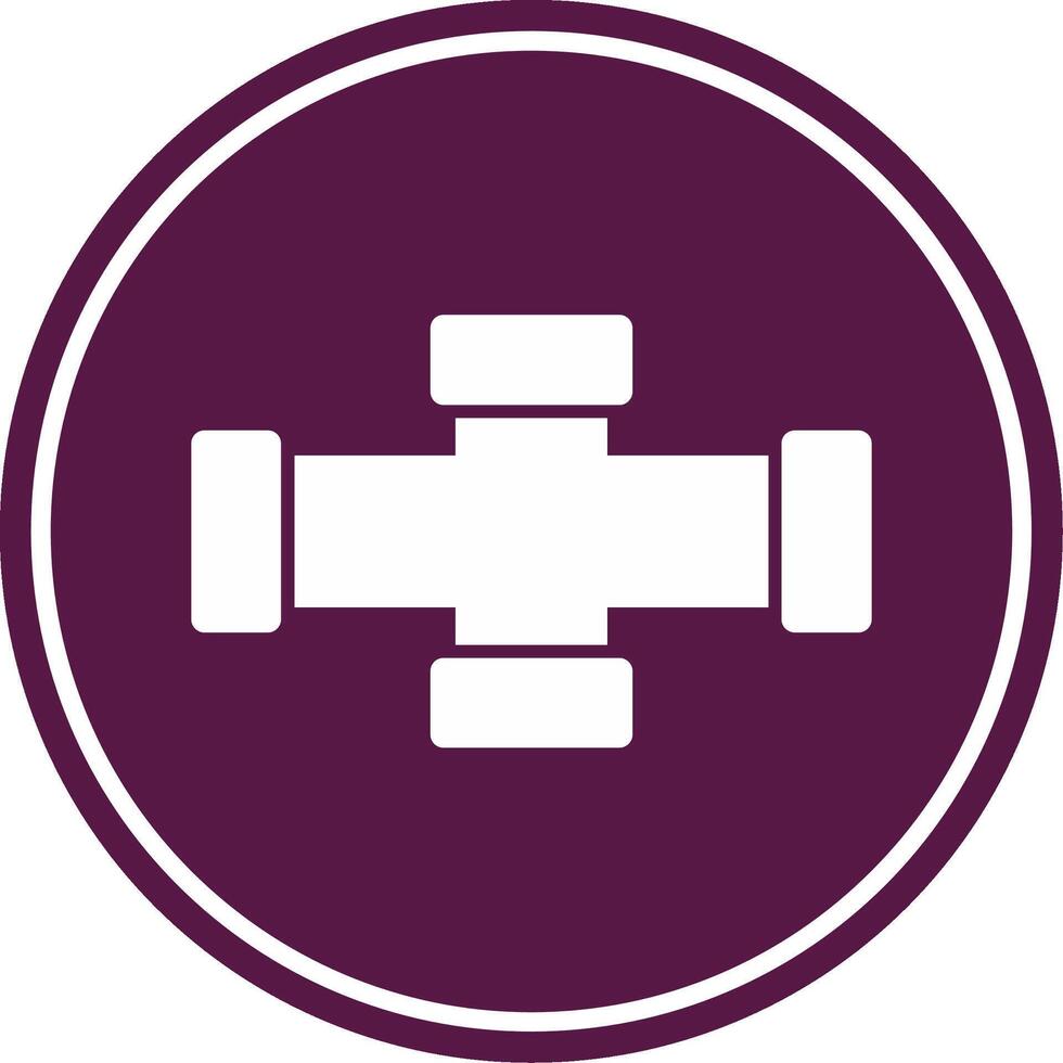 Pipe Glyph Circle Icon vector
