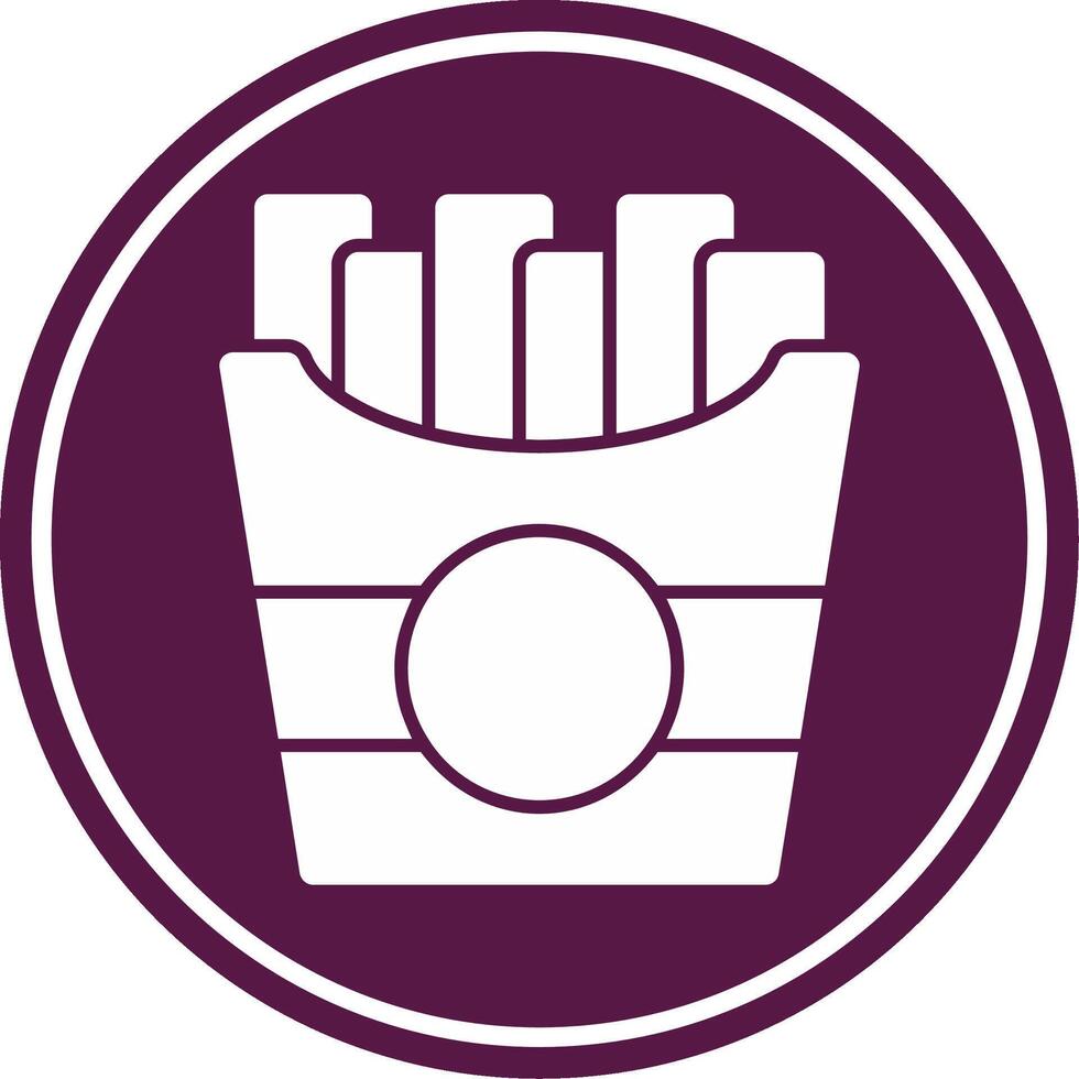 Fries Glyph Circle Icon vector