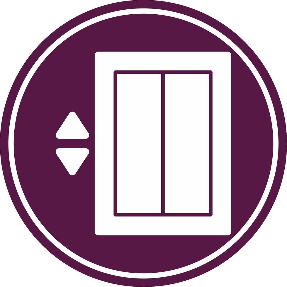 Elevator Glyph Circle Icon vector
