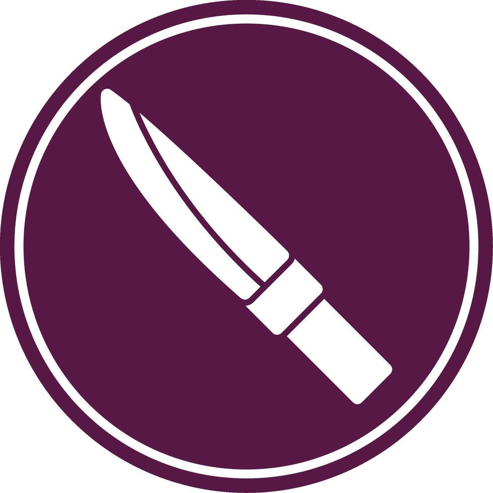 Knife Glyph Circle Icon vector