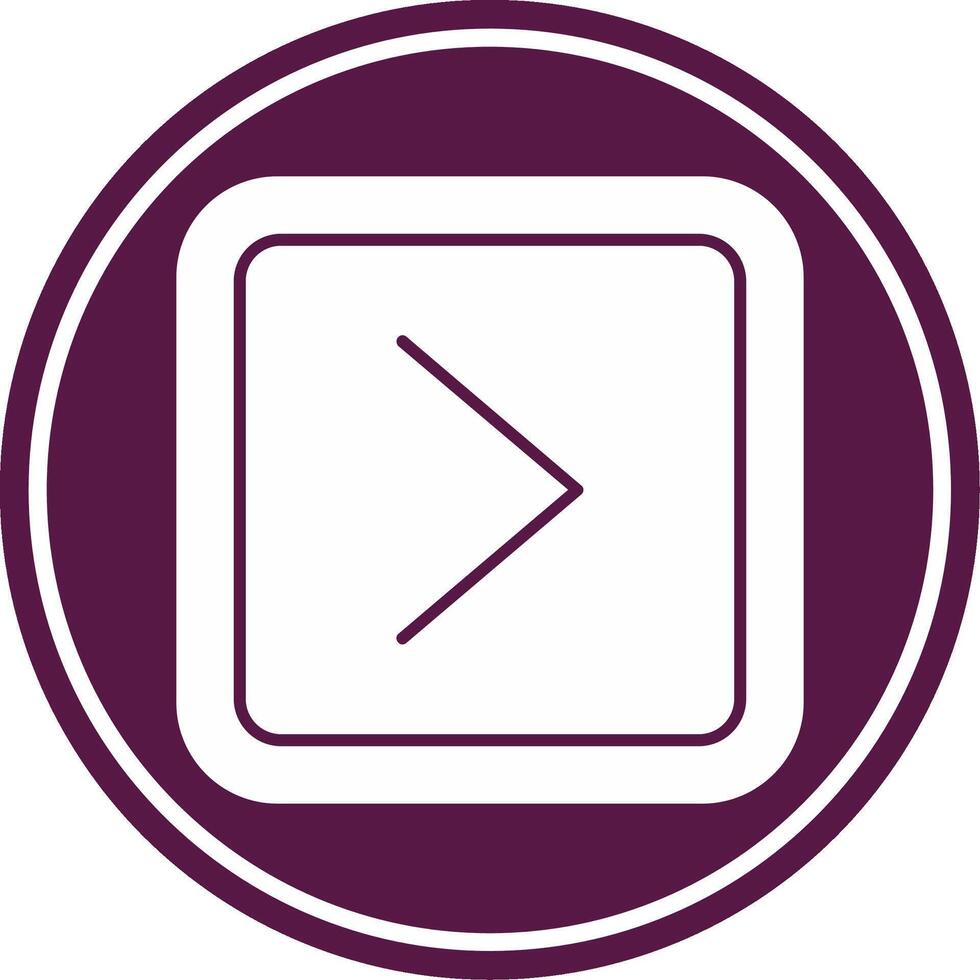 Right Glyph Circle Icon vector