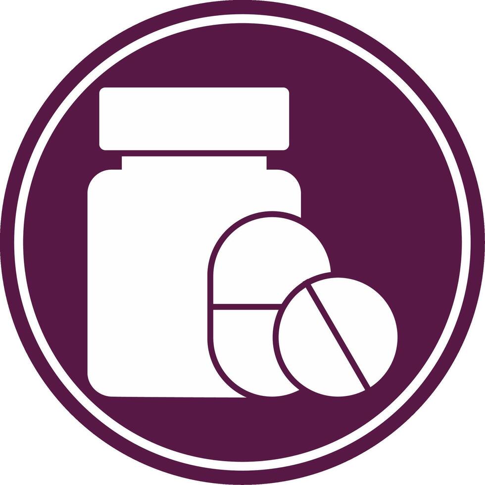 Medicine Glyph Circle Icon vector