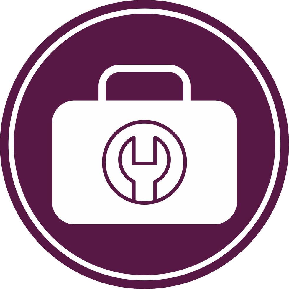 Toolbox Glyph Circle Icon vector