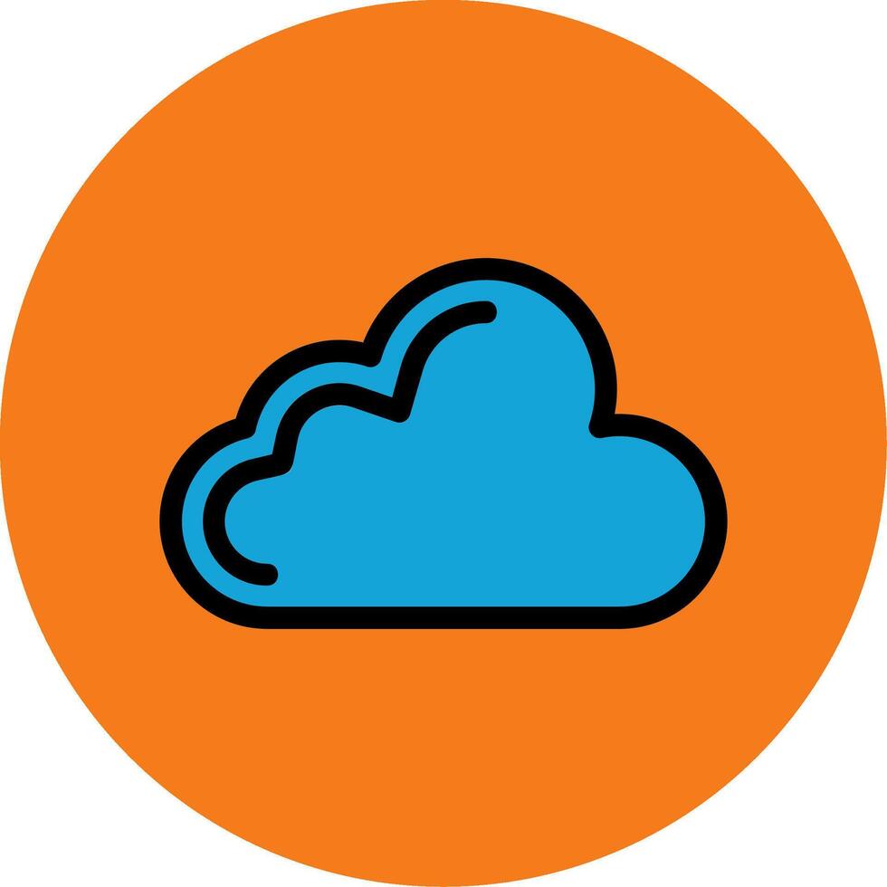 Cloud Filled Multi Circle Icon vector
