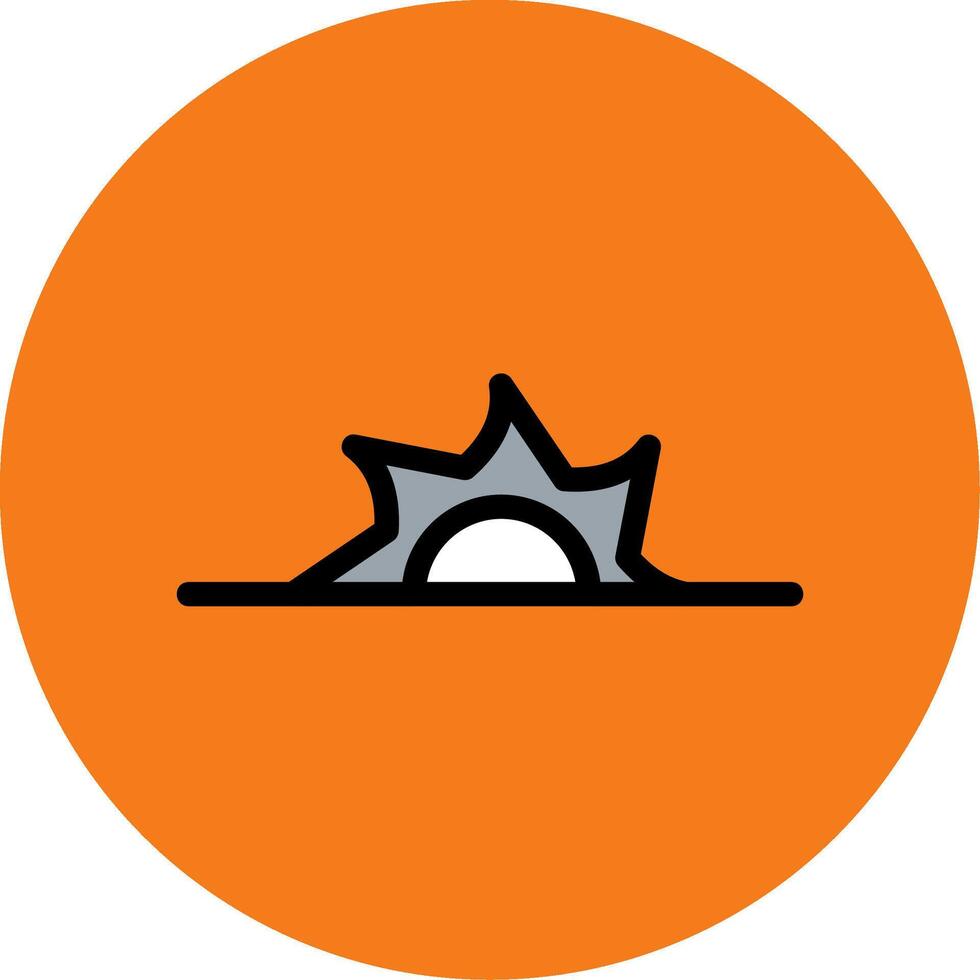 Saw Blade Filled Multi Circle Icon vector