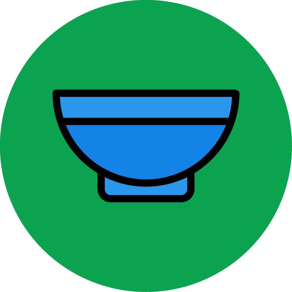 Bowl Filled Multi Circle Icon vector