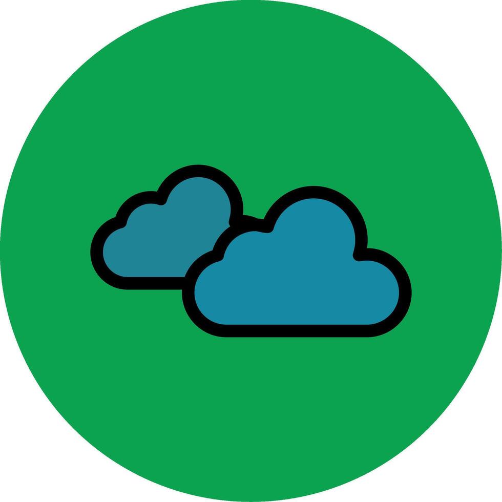 Clouds Filled Multi Circle Icon vector