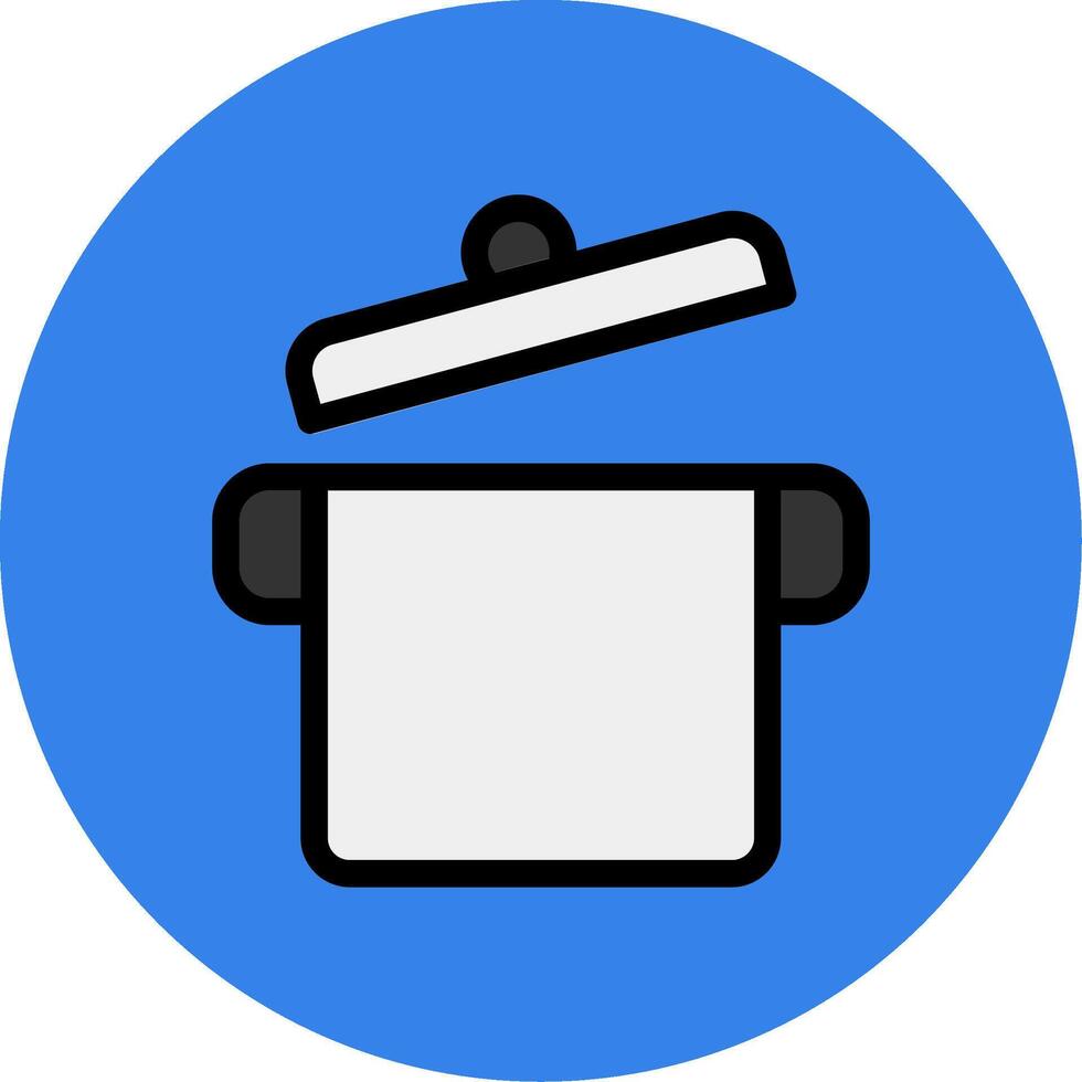 Cooking Pot Filled Multi Circle Icon vector