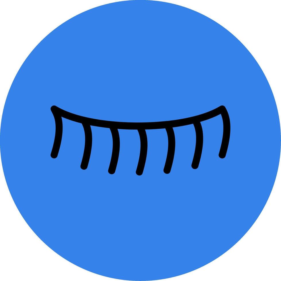 Eyelash Filled Multi Circle Icon vector