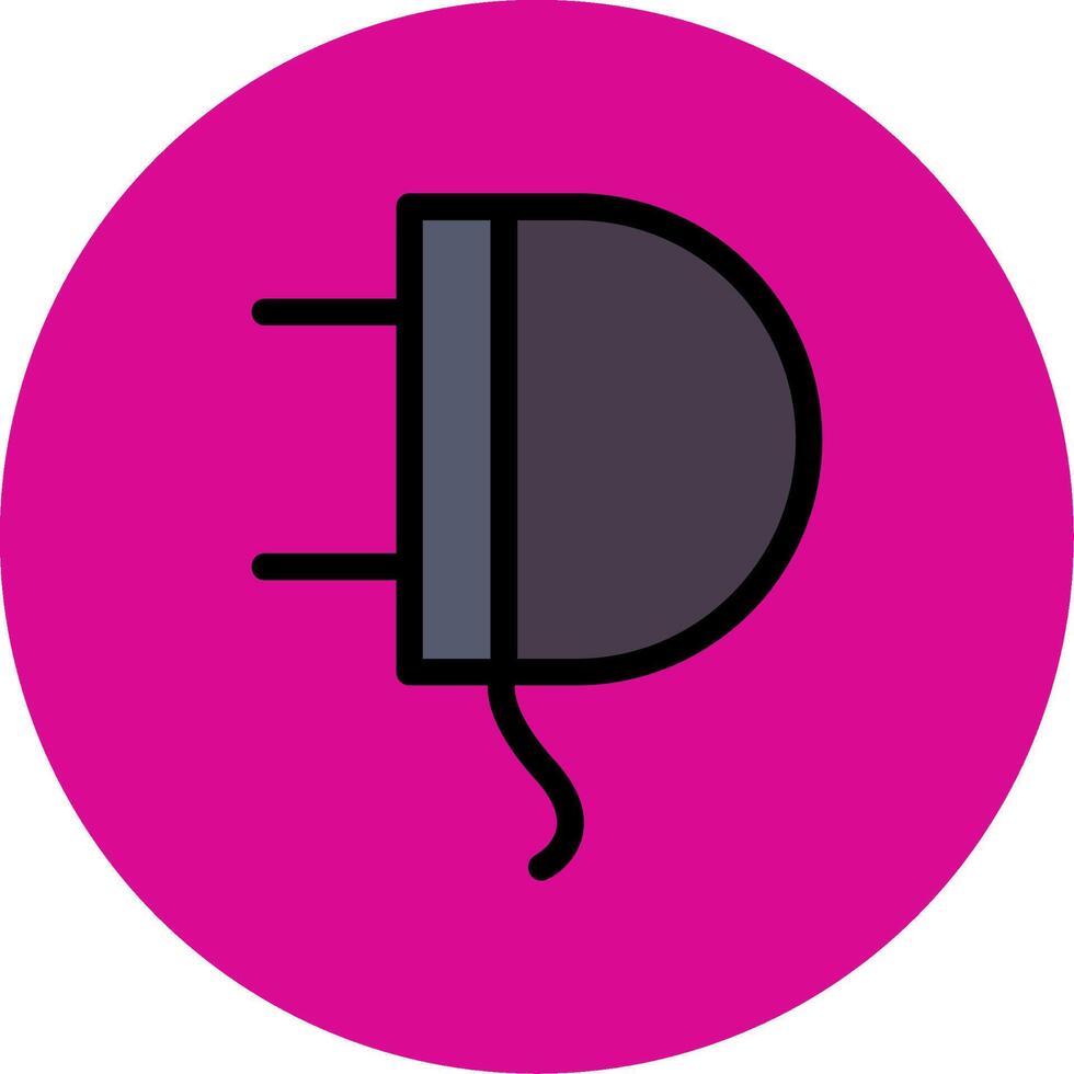 Charger Plug Filled Multi Circle Icon vector