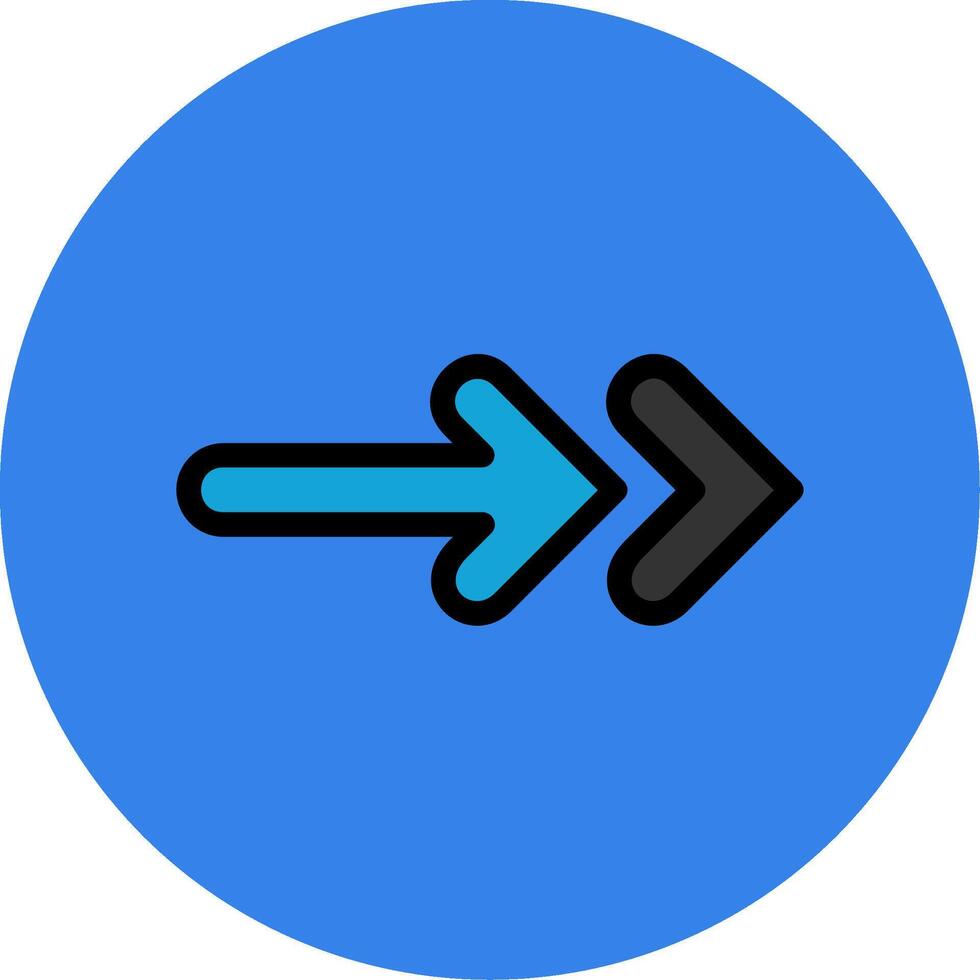 Next Filled Multi Circle Icon vector
