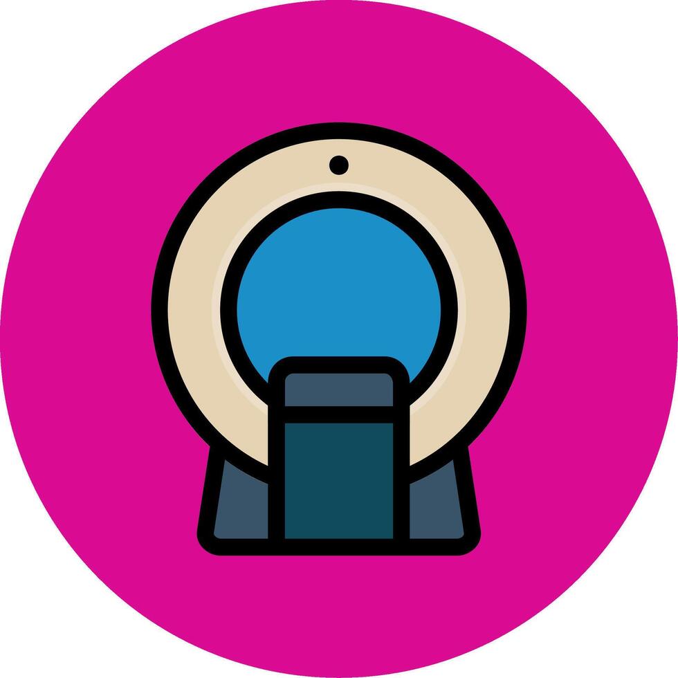 Ct Scan Filled Multi Circle Icon vector