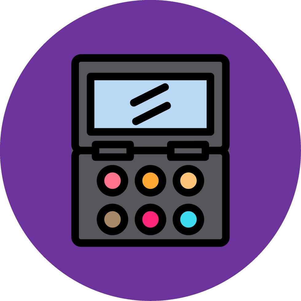 Eye Shadow Filled Multi Circle Icon vector