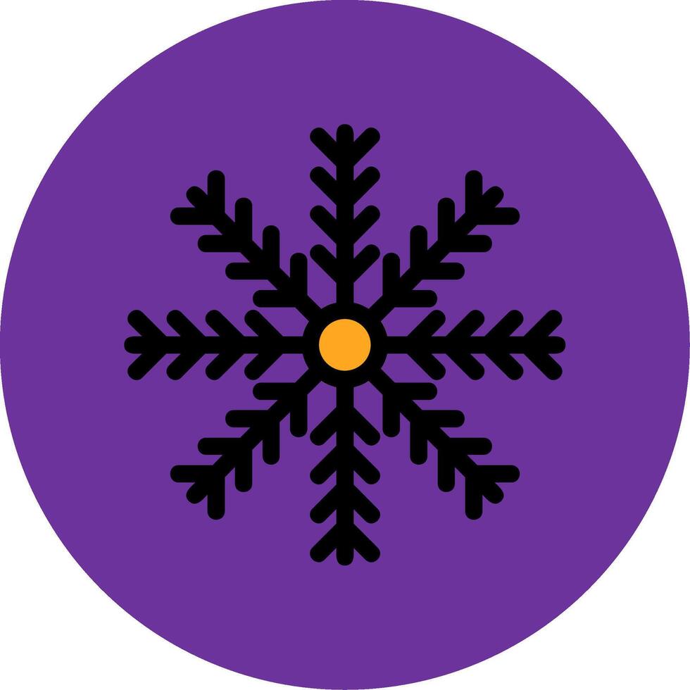 Snow Flake Filled Multi Circle Icon vector