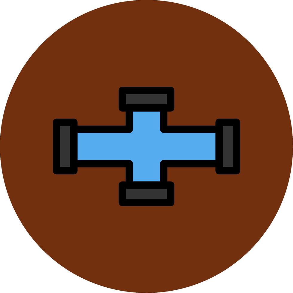Pipe Filled Multi Circle Icon vector