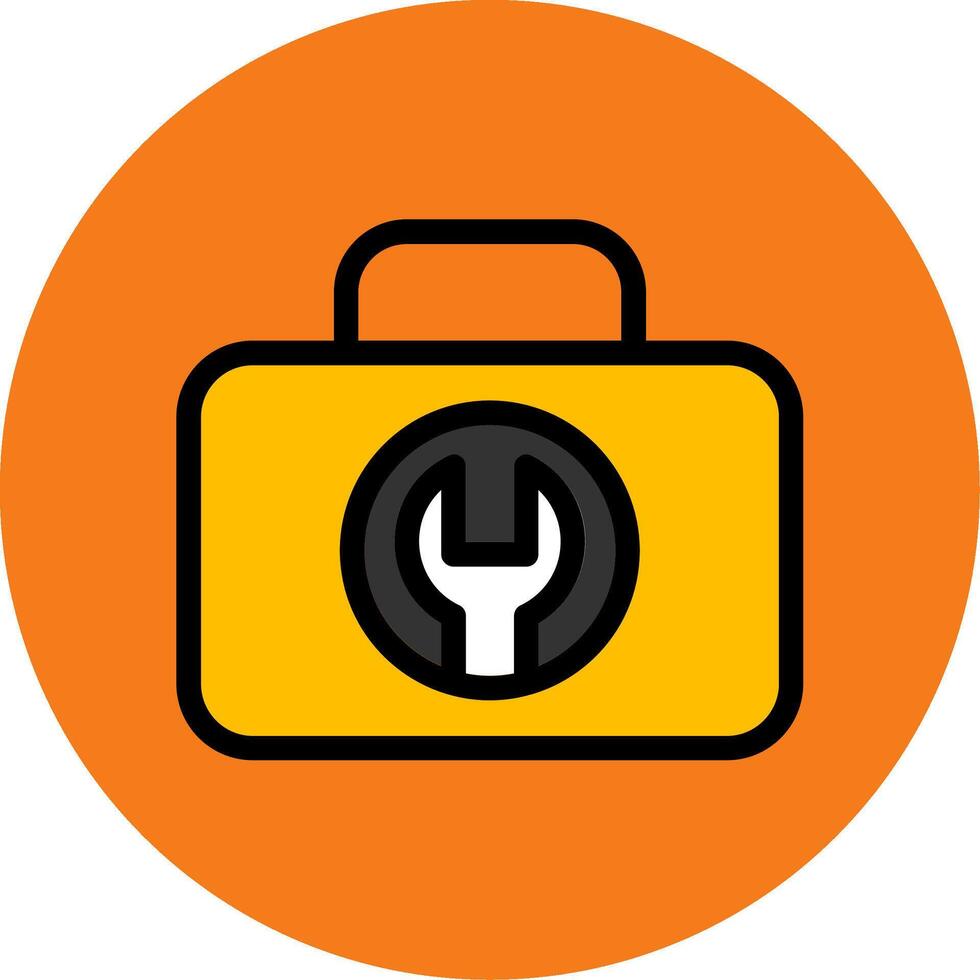 Toolbox Filled Multi Circle Icon vector