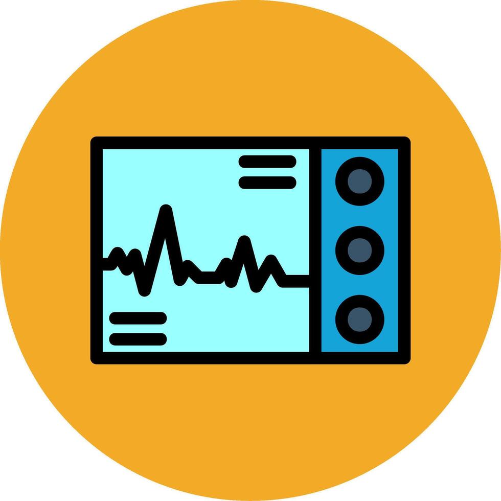 Ecg Filled Multi Circle Icon vector