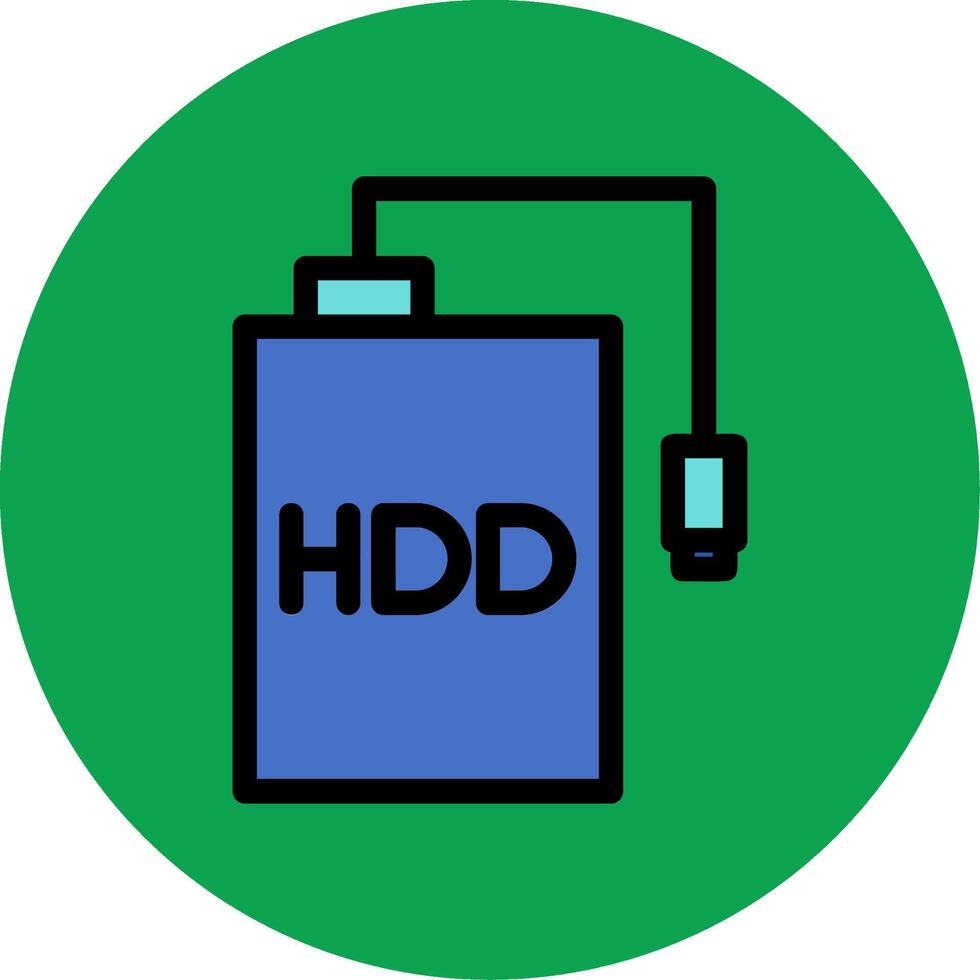 Hdd Filled Multi Circle Icon vector