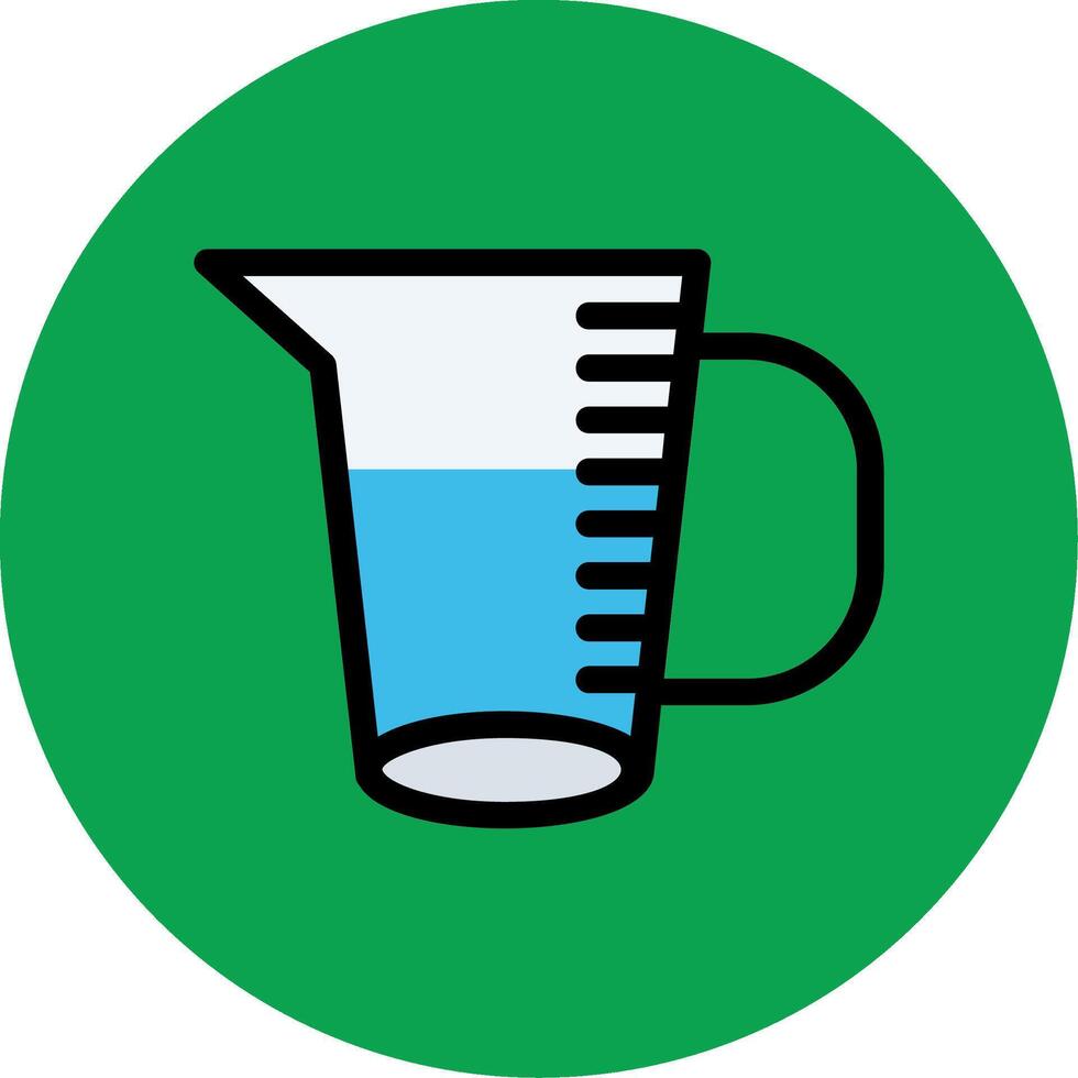 Measuring Jug Filled Multi Circle Icon vector