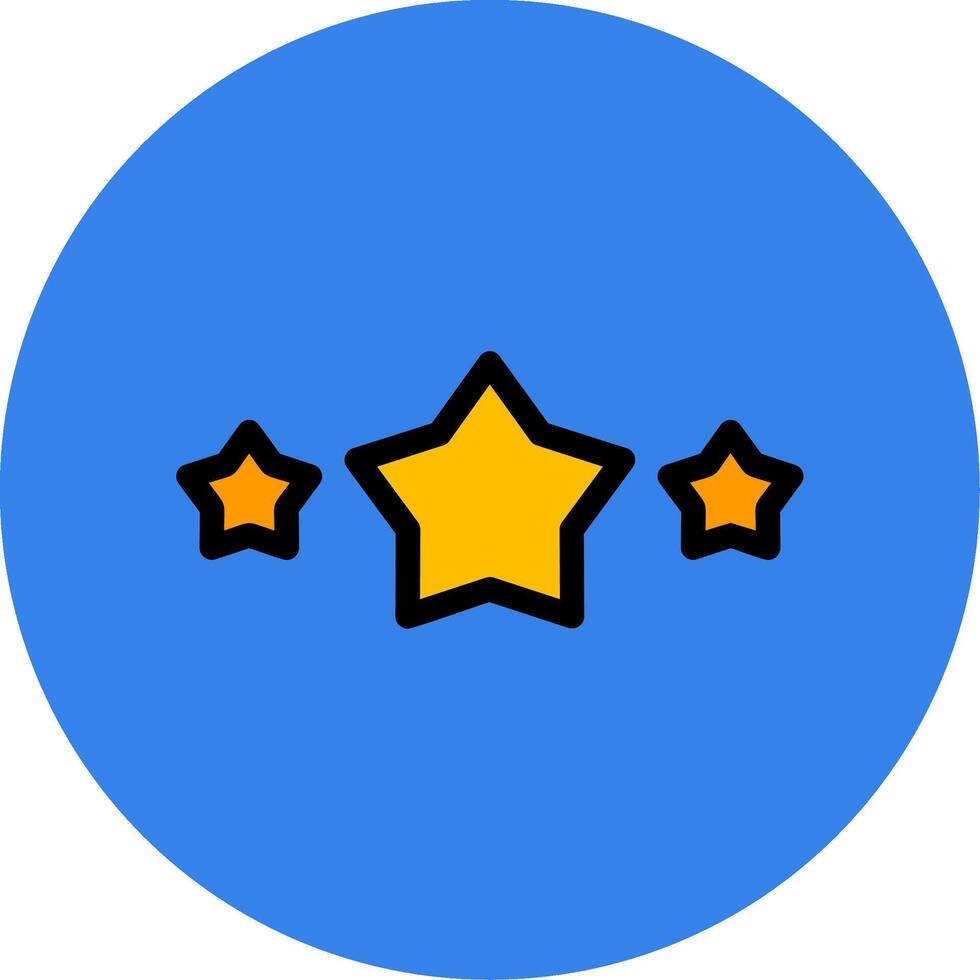 Star Filled Multi Circle Icon vector
