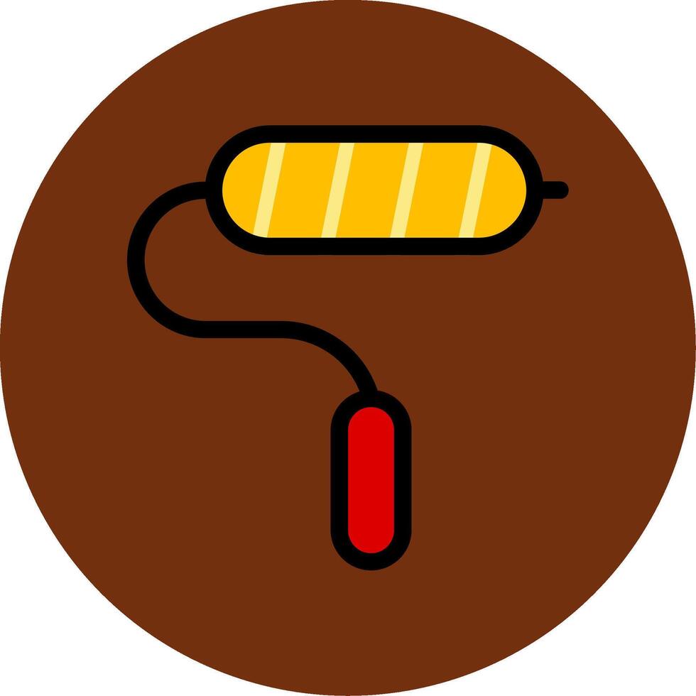 Paint Roller Filled Multi Circle Icon vector