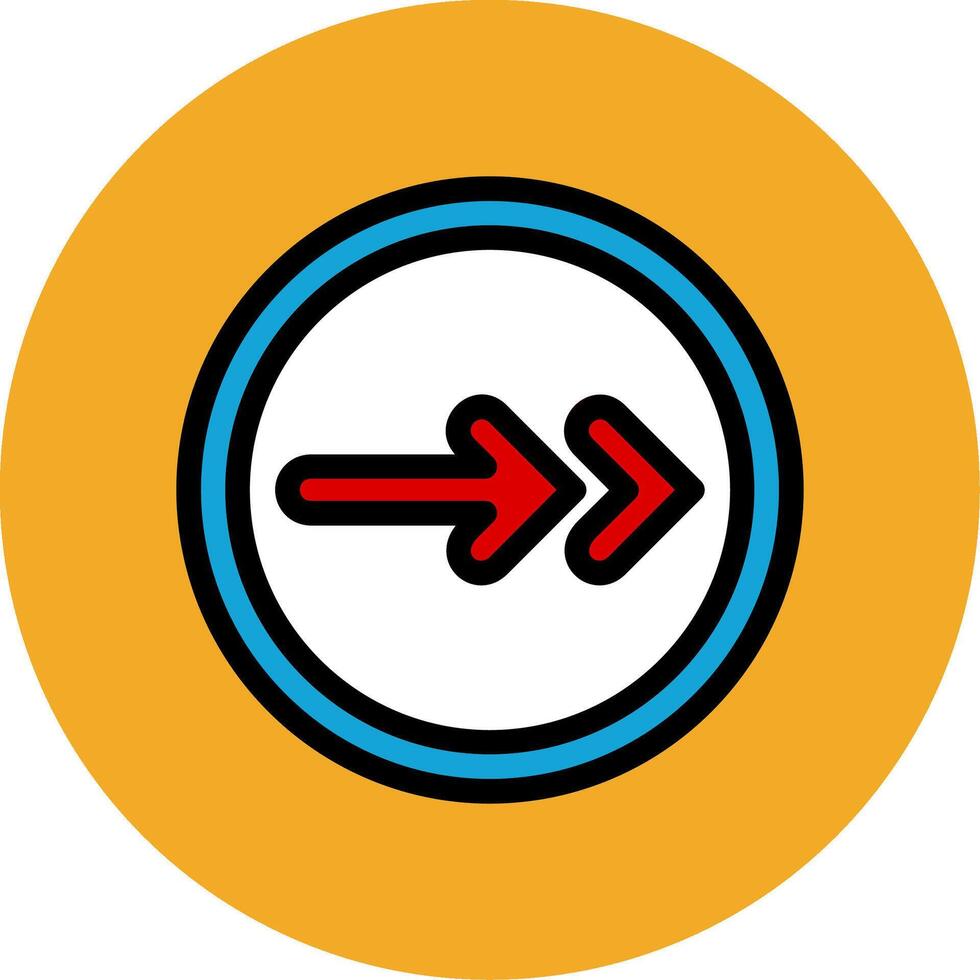Next Filled Multi Circle Icon vector