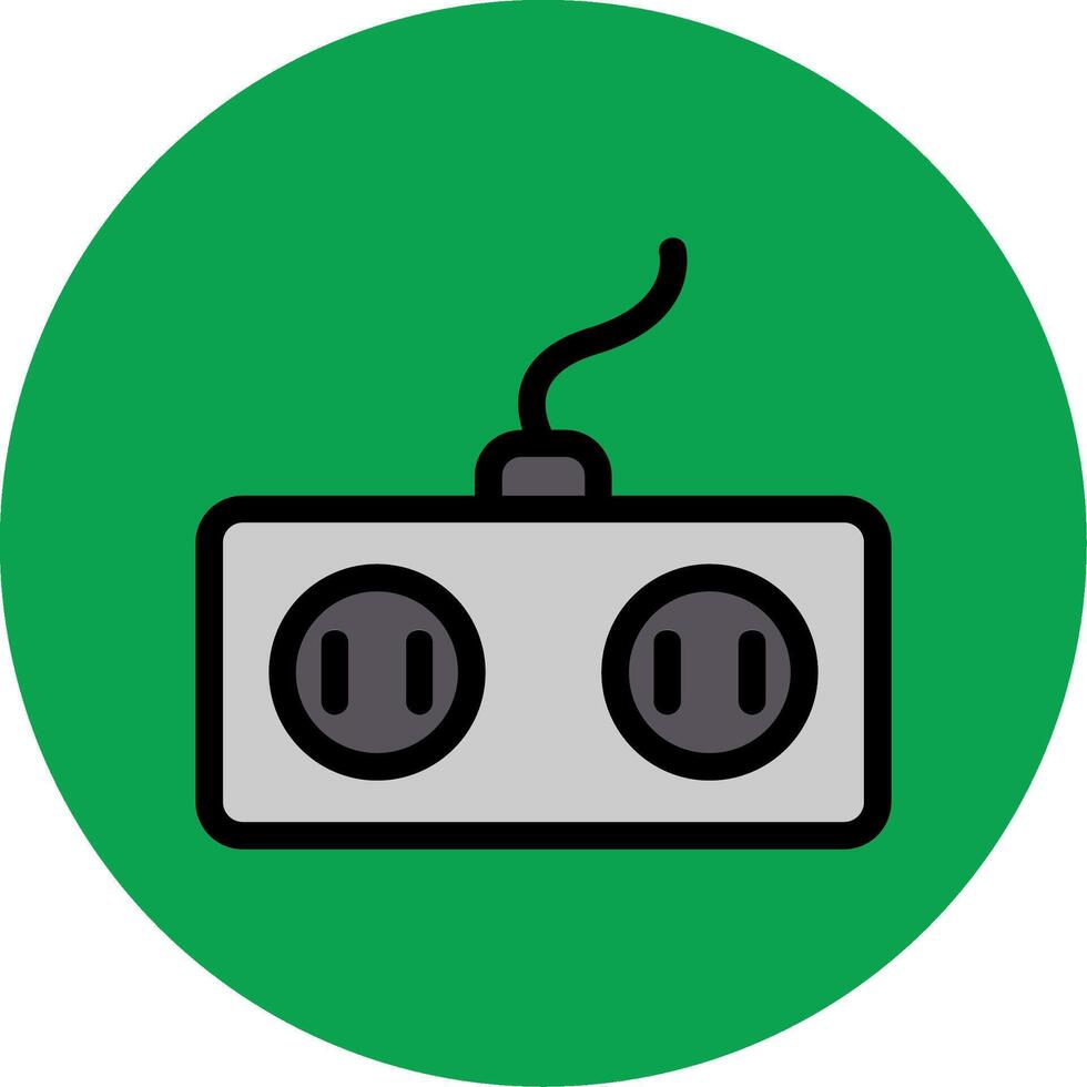 Power Socket Filled Multi Circle Icon vector