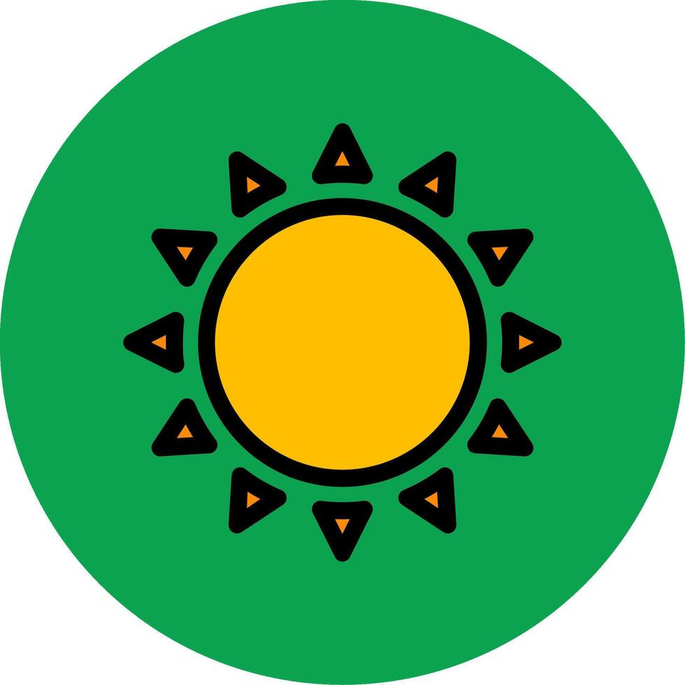 Sun Filled Multi Circle Icon vector