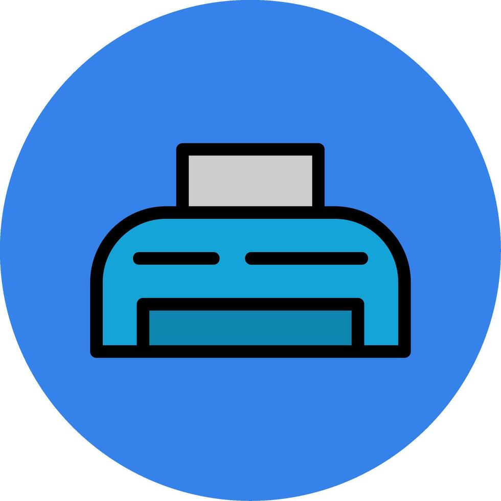Printer Filled Multi Circle Icon vector