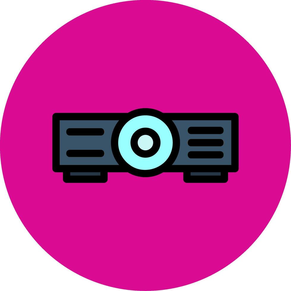 Projector Filled Multi Circle Icon vector