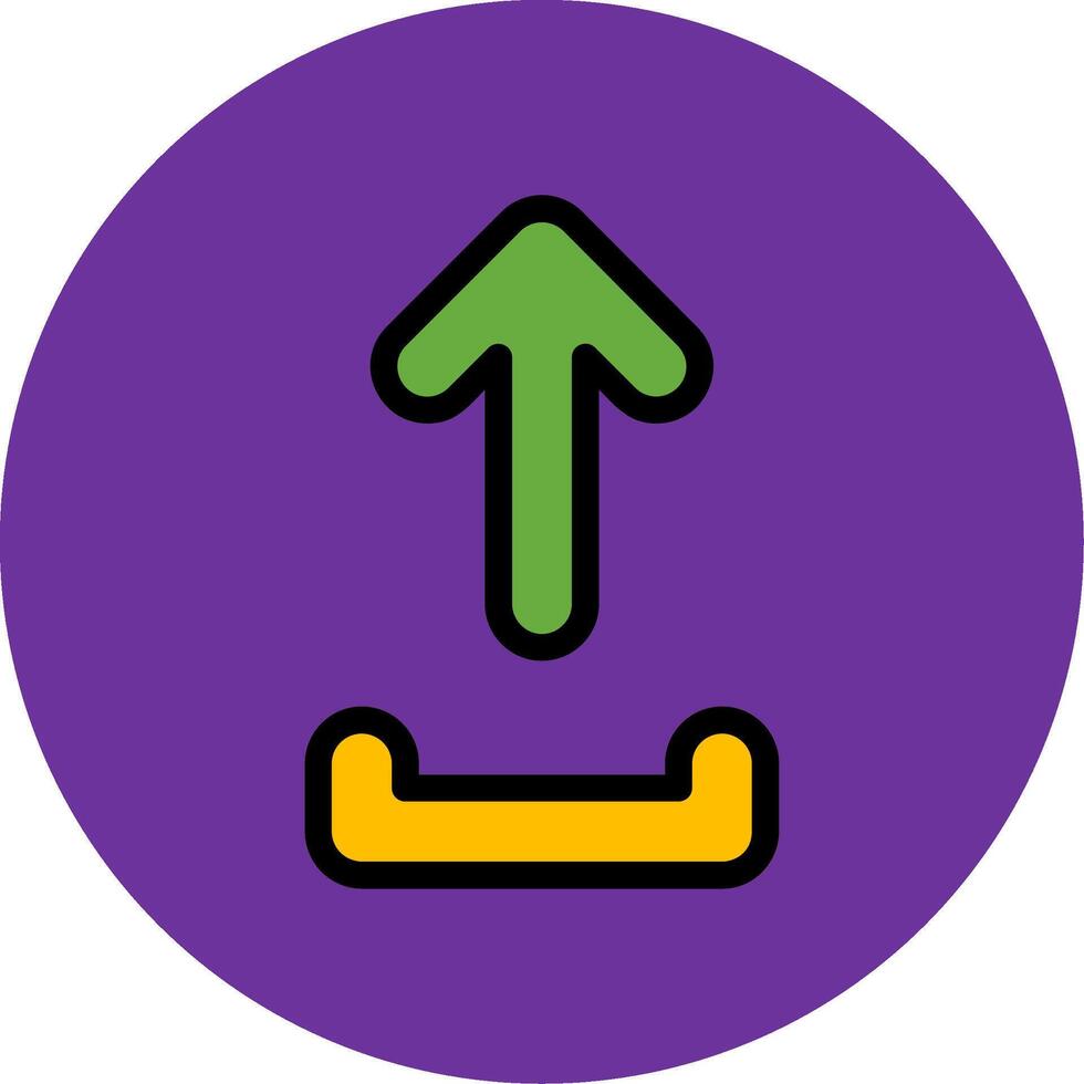Upload Filled Multi Circle Icon vector