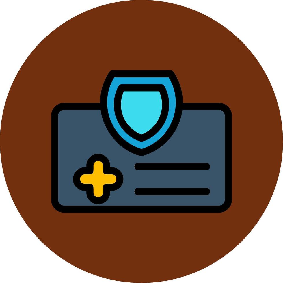 Medical Insurance Filled Multi Circle Icon vector