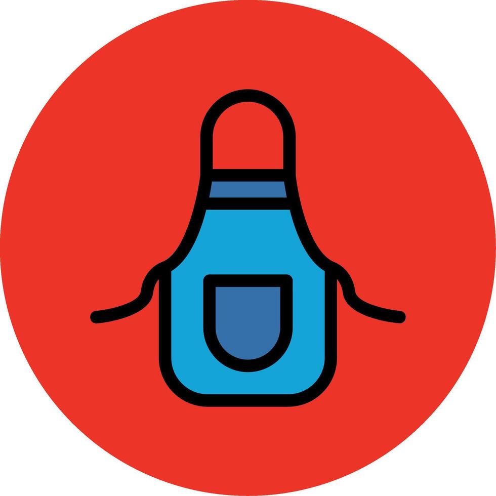 Apron Filled Multi Circle Icon vector