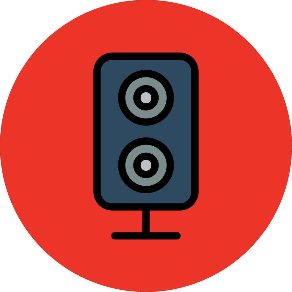 Speaker Filled Multi Circle Icon vector