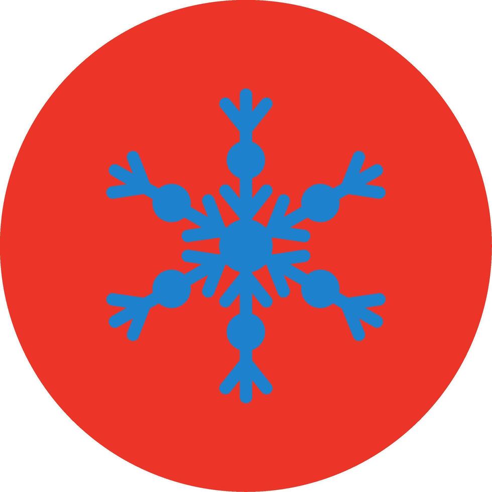 Snow Flake Flat Multi Circle Icon vector