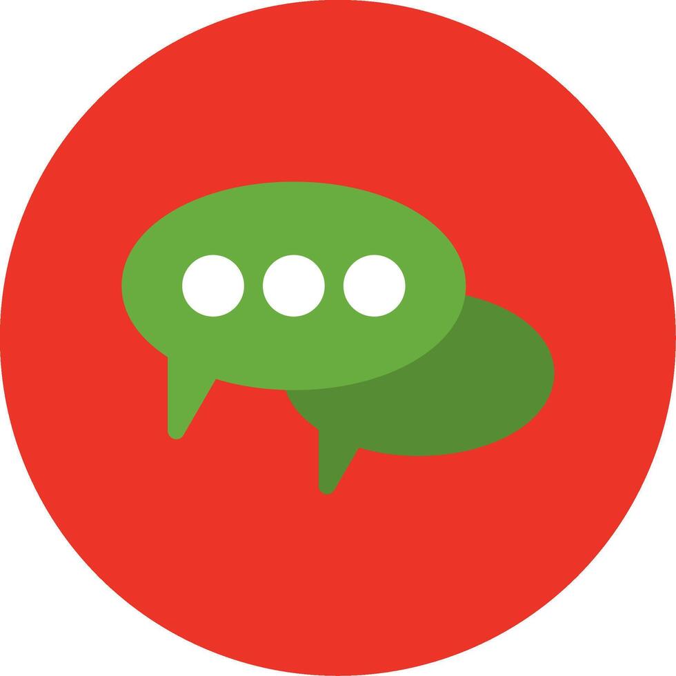 Chat Flat Multi Circle Icon vector