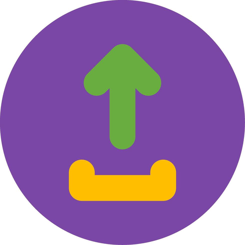 Upload Flat Multi Circle Icon vector