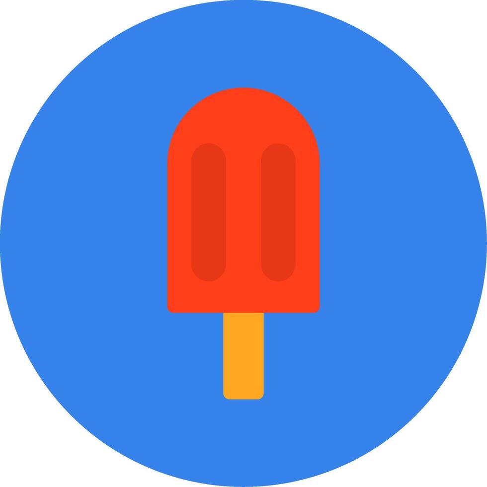 Ice Lolly Flat Multi Circle Icon vector