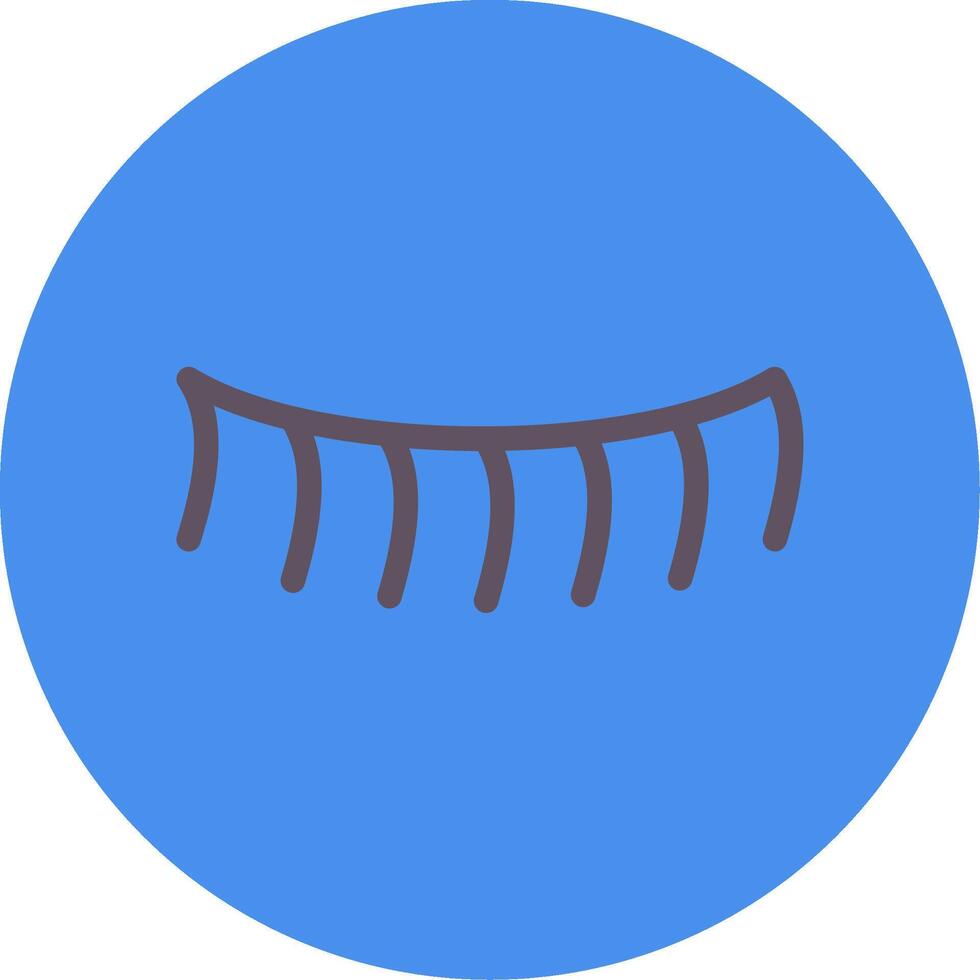 Eyelash Flat Multi Circle Icon vector
