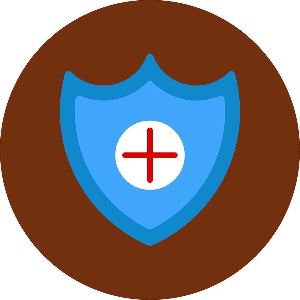 Sheild Flat Multi Circle Icon vector