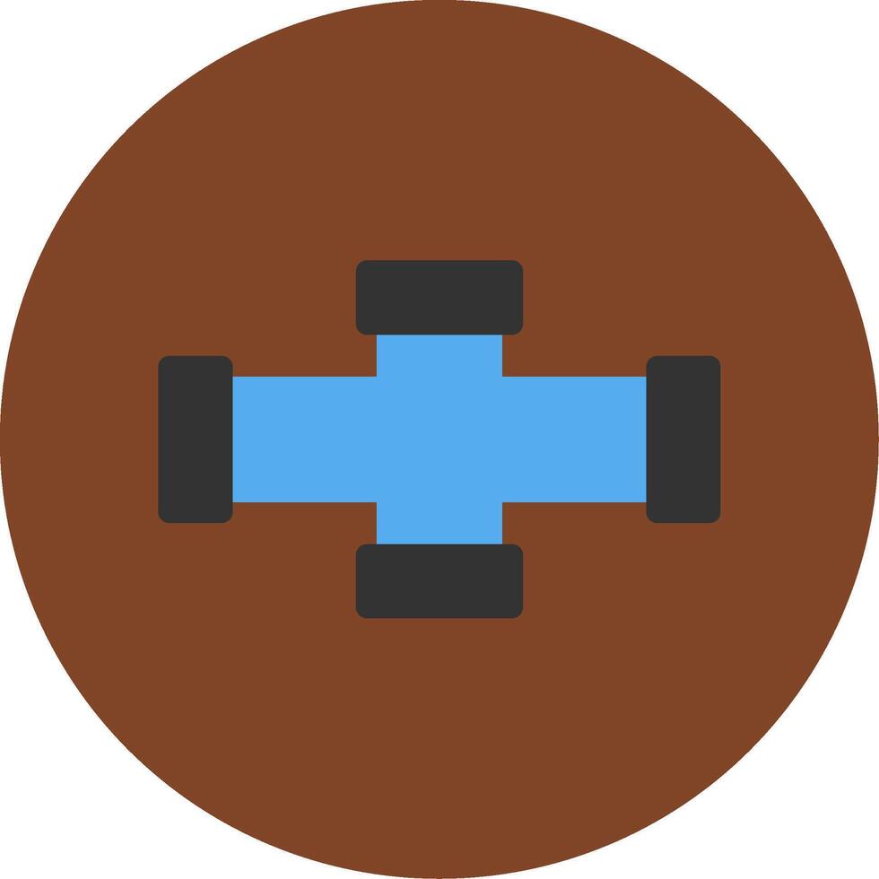 Pipe Flat Multi Circle Icon vector