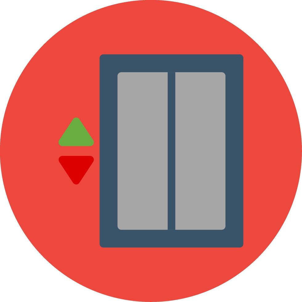 Elevator Flat Multi Circle Icon vector
