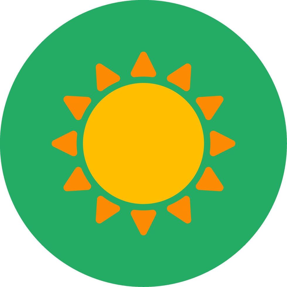 Sun Flat Multi Circle Icon vector