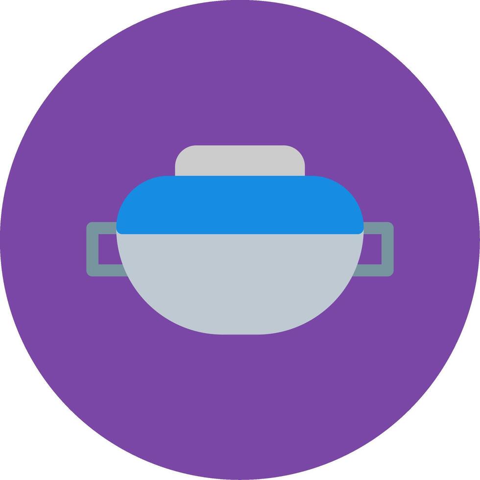 Hot Pot Flat Multi Circle Icon vector