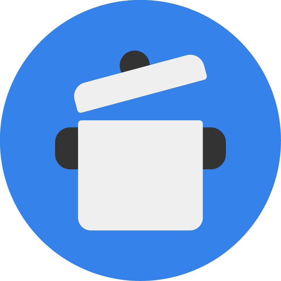 Cooking Pot Flat Multi Circle Icon vector